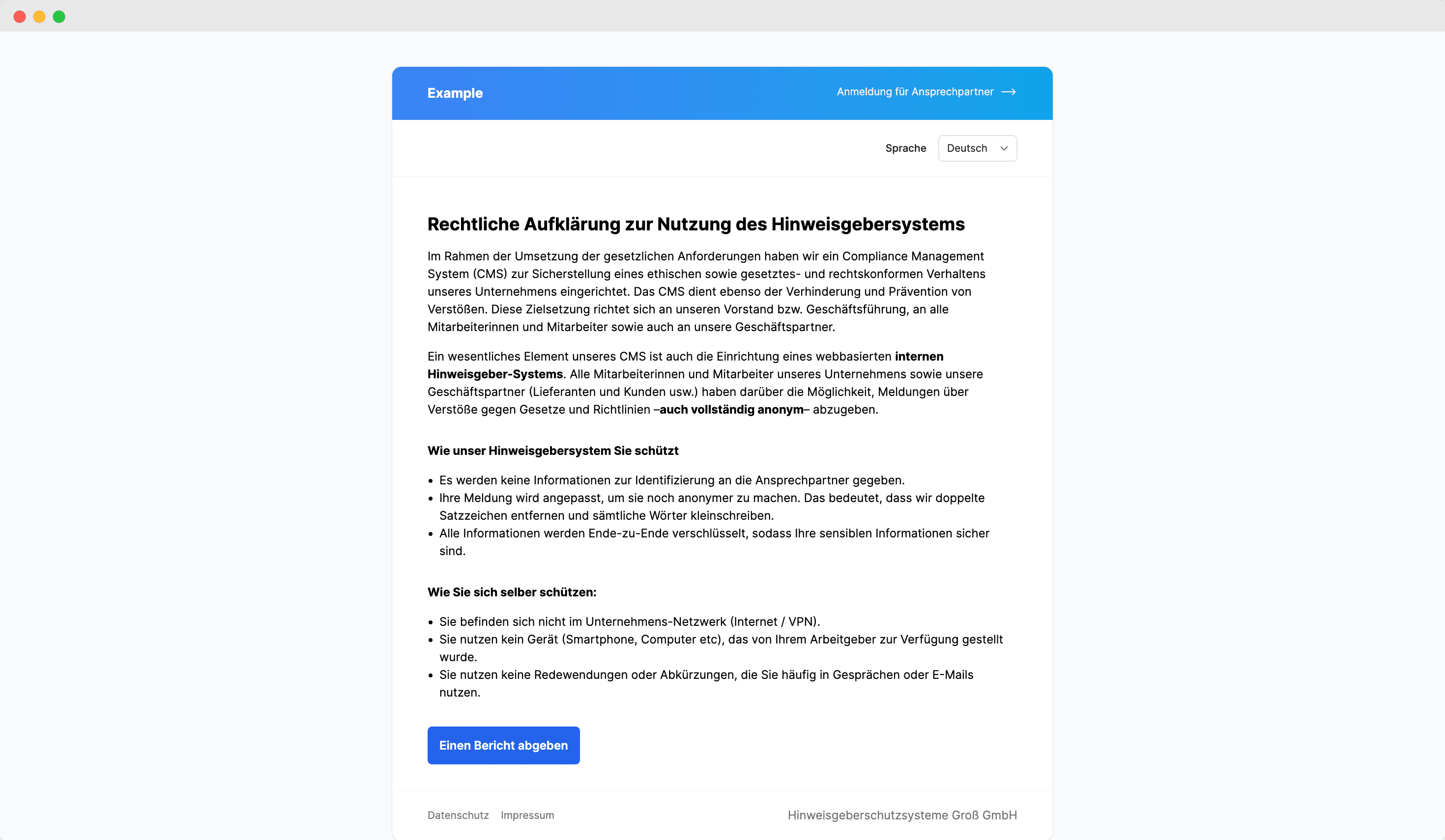 Wichtigste Funktionen